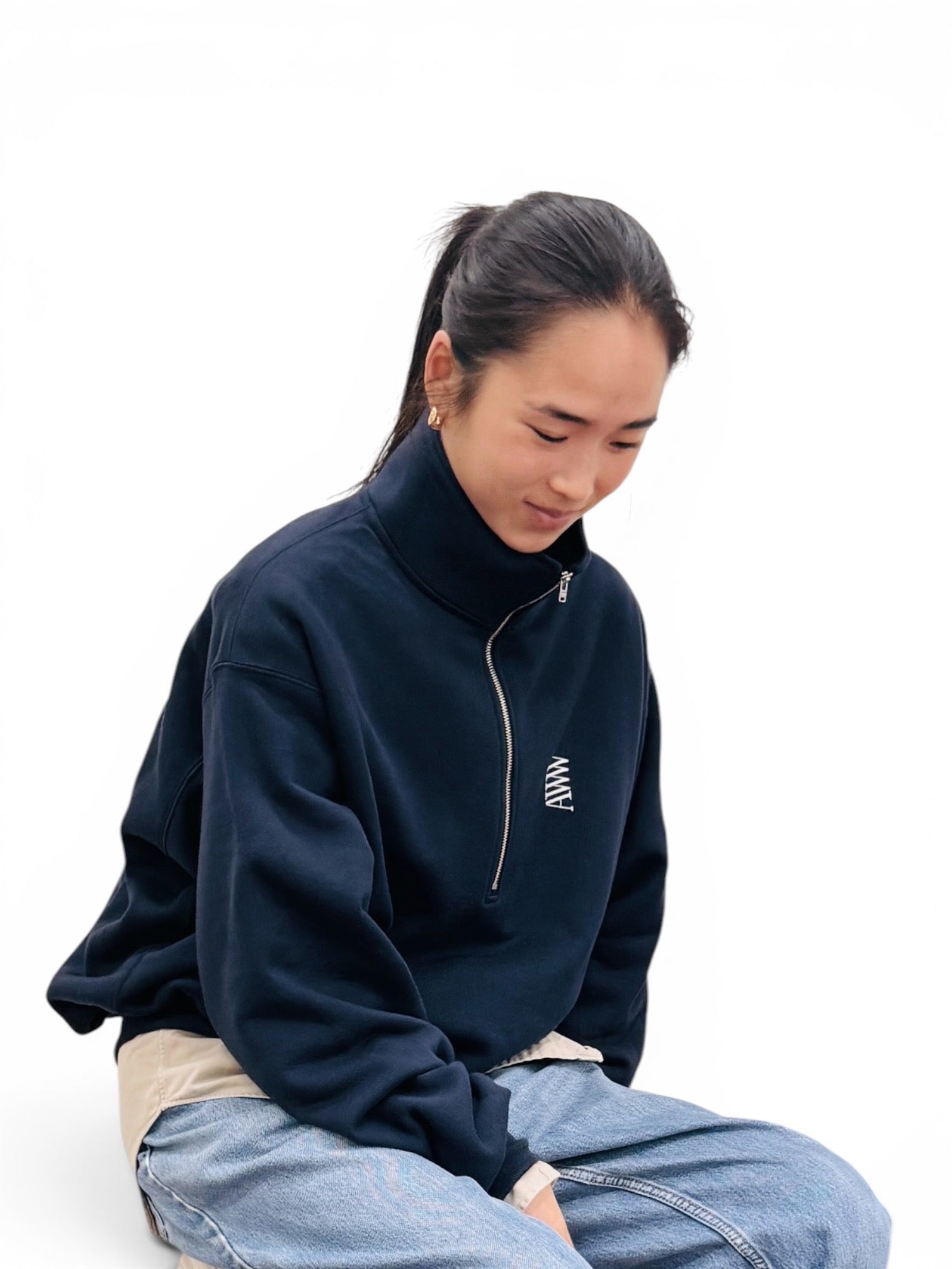 AWW HALF-ZIP SWEATSHIRT – awwmagazine