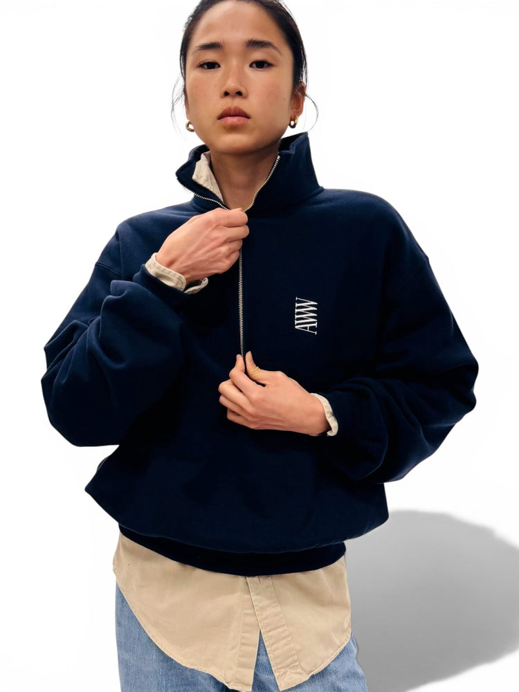 AWW HALF-ZIP SWEATSHIRT – awwmagazine