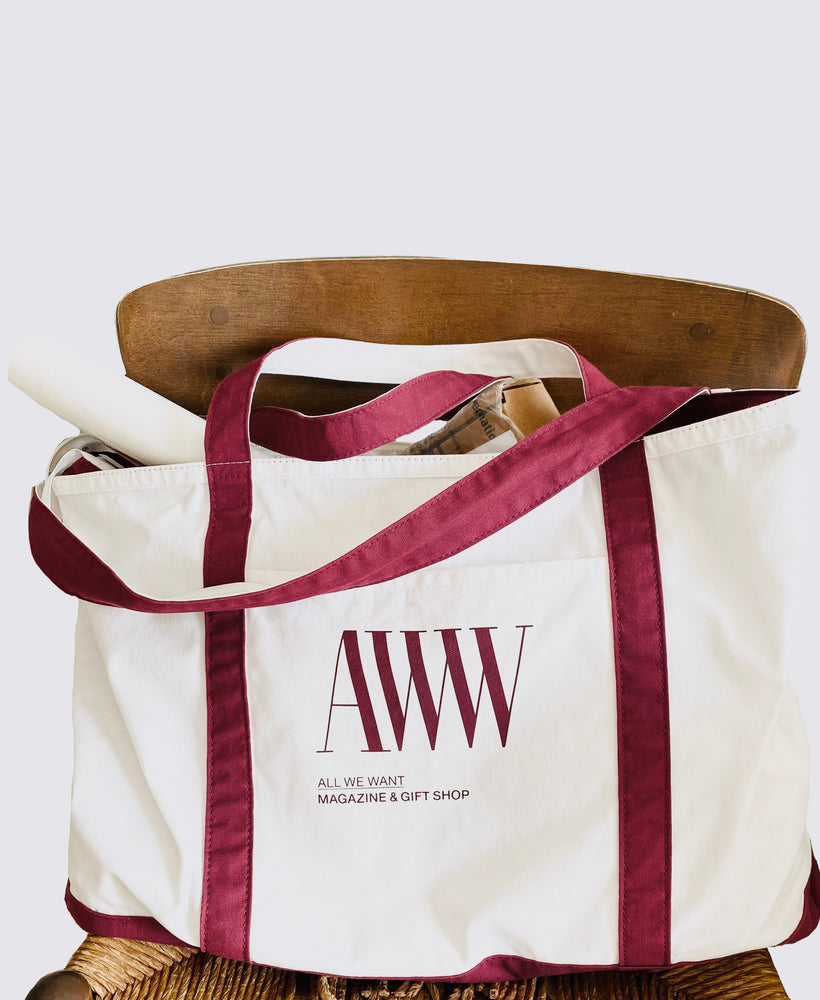 AWW TOTE BIG BURGUNDY – awwmagazine