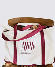 Load image into Gallery viewer, AWW TOTE BIG BURGUNDY
